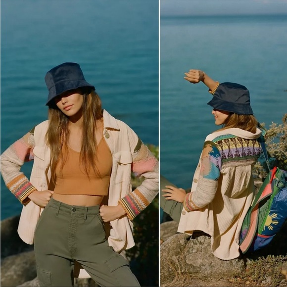 Anthropologie Pilcro Easy Going Corduroy Shacket Oversized Woven Boho - Picture 4 of 13